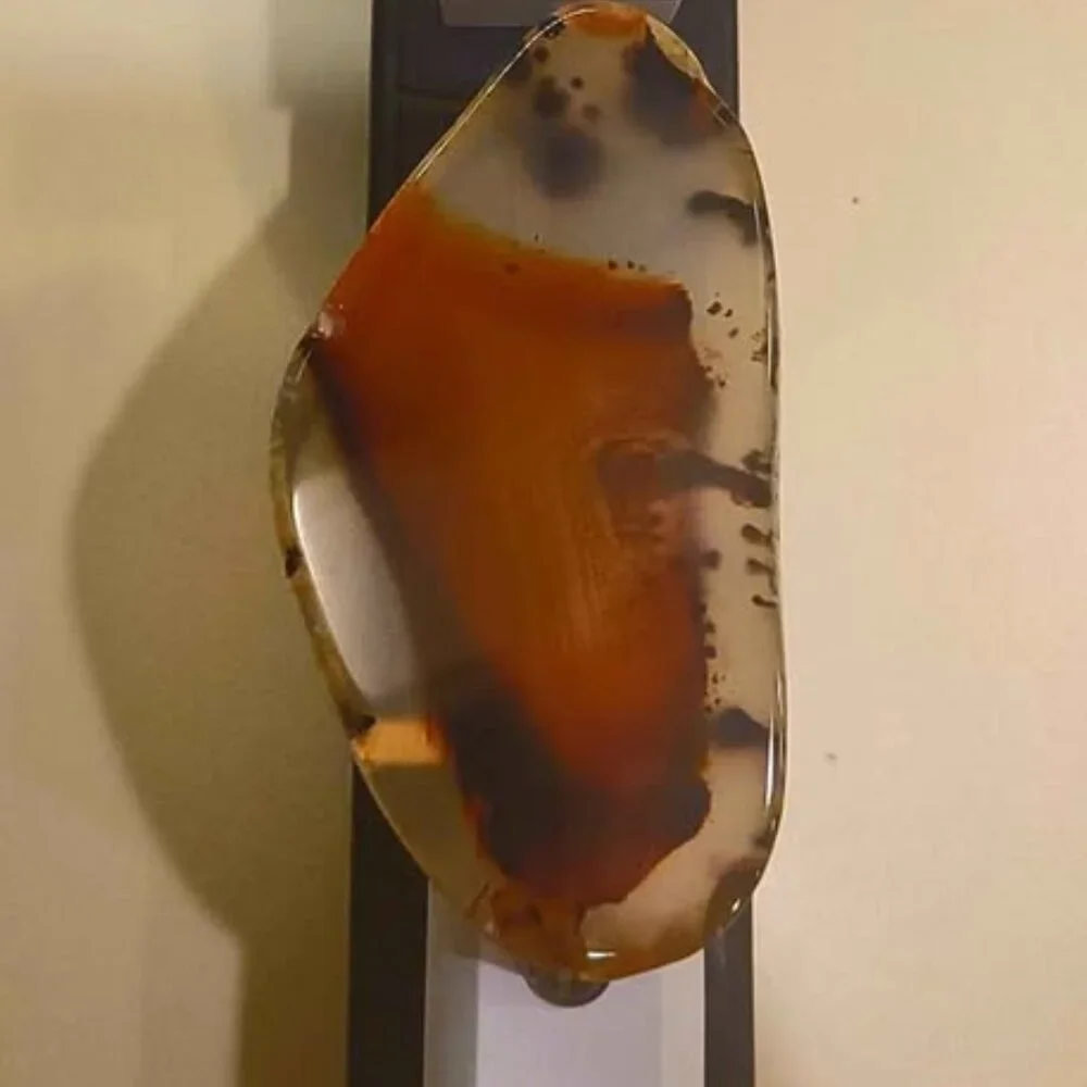 Sliced Montana Agate Night Lights. $17 each. Very Unique, One Of Kind.